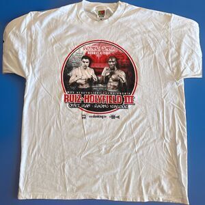 BOXING Ruiz vs Holyfield III Beijing China T-Shirt Size XL White Excellent Cond